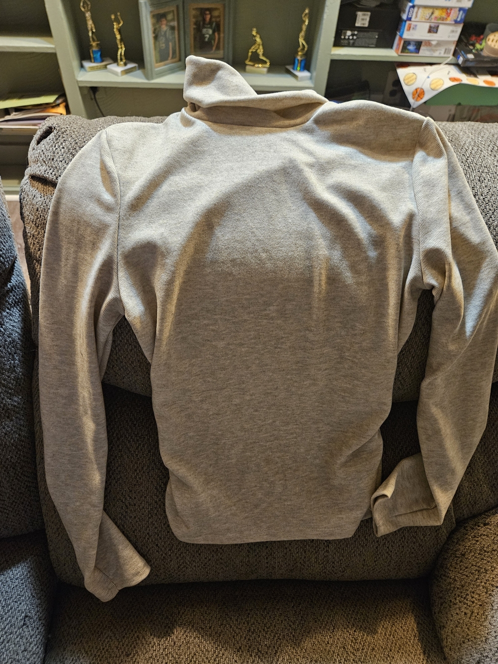 Women's Light Gray Turtleneck Sweater